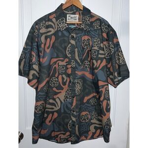 Howler Brothers Mens XXL Button Up Short Sleeve Shirt Abstract Print